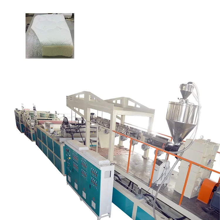 Plastic high polymer bed mattress / air fiber mattress making machine