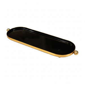 <b>Serving</b> <b>Tray</b> High Quality Ramadan Eid Metal Multiple Colour Customized Carton Customized Logo <b>Serving</b> <b>Tray</b> In <b>Gold</b> And Black - Product Image 1
