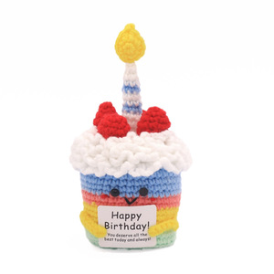 Cross-border finished handmade knitted <b>doll</b> cake crocheted ornaments strawberry cake crocheted <b>doll</b> - Product Image 4