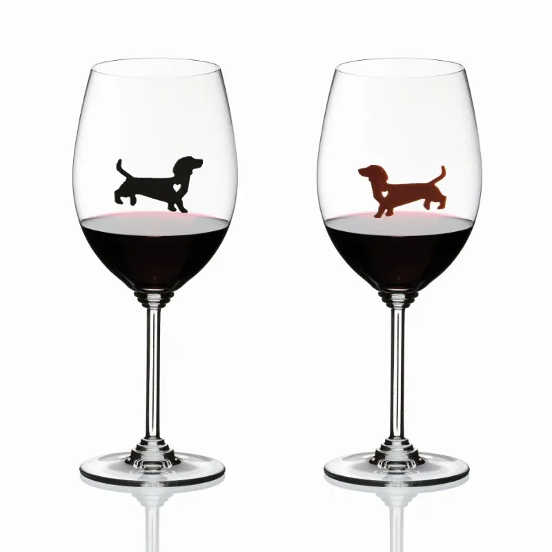 Marqueurs breloques en verre, 1 pièce, pour chien, sanière, vin, nouveau design