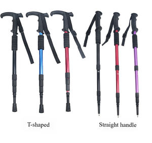 Bâton de randonnée réglable et rétractable moderne pour l'extérieur, avec embout en acier au tungstène et poignée en caoutchouc - Product Image 5