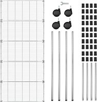 Étagère en treillis métallique chromé antistatique pour la maison, avec roulettes, pour l'affichage, le stockage en entrepôt, en acier inoxydable, pour cartons