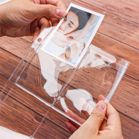 Fundas transparentes A6 A5 para archivador, bolsas de PVC suave sin cremallera, transparentes, con múltiples bolsillos, para guardar tarjetas, impermeables, para rellenar archivadores.