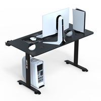 Table de jeu électrique réglable en hauteur à moteur unique AY-2, bureau assis-debout à 2 niveaux, 720-1170 mm, charge 60 kg, pour bureau à domicile avec porte-gobelet