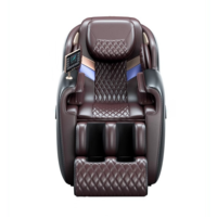 Fauteuil de massage intelligent 3D à gravité zéro en cuir, avec compression d'air Shiatsu, chaleur et soutien lombaire, cervical et plantaire, modèle 2026 de luxe