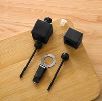 Haute Qualité Noir Carré 8ml Vide Auto Outlet Voiture Air Vent Bouteilles De Parfum Huile Essentielle Diffuseur Bouteille En Verre Avec Clip