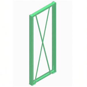 Panneau latéral Fami Ar Series L1100 H3010 Vert RAL6011 pour supports - Product Image 3