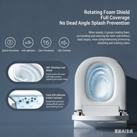 WC intelligent électrique monobloc en céramique de luxe, à poser au sol, avec bidet intégré pour salle de bain