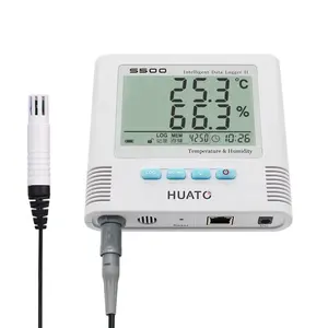 Hoge Precisie Goede Kwaliteit Fabriek Prijs Geluid-Licht Alarm Digitale Lcd Thermo Hygrometer Met Externe Sensor