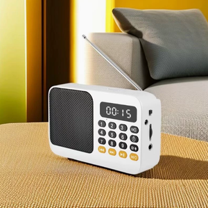 Portable <b>Speaker</b> With Rechargeable Battery Wireless Full-Range Audio Plastic Cabinet Indoor Use - Product Image 2