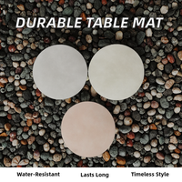 Tapis de table à manger ronds en liège de luxe modernes et imperméables durables respectueux de l'environnement