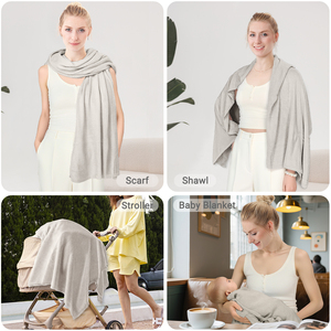 Coperta per Allattamento Pinuotu in Morbido Tessuto Lyocell con Sacchetto per il Bucato, Scialle per <span class=keywords><strong>Neonati</strong></span> Taglia Unica - Product Image 4