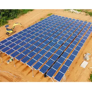 Sistema di montaggio a terra in alluminio per moduli PV incorniciati struttura di supporto Pre-assemblaggio per pannelli solari