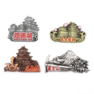 Manufacturer Custom Design Luxury Japan Souvenir Tourist 3D Custom Metal Fridge Magnet