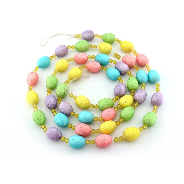 6 FT Long Artificial Easter Egg Garland Hanging Rustic Spring Garland Easter Garland Vine String for Easter door Decoration