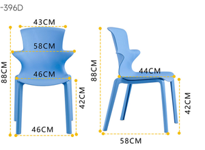 USA DELIVERY PRICE New PP Fiber Reinforced Plastic Modern Backrest + Leg <b>Stackable</b> <b>Dining</b> <b>Chair</b> for Home Office & Restaurant Use - Product Image 2
