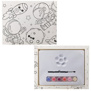 Vendita calda Pre-stampato cartone animato tela allungata pittura didattica <span class=keywords><strong>da</strong></span> <span class=keywords><strong>colorare</strong></span> Set di disegno - Product Image 6