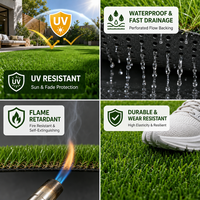 Dalles de gazon synthétique vertes à l'aspect naturel pour l'extérieur, tapis de gazon artificiel pour événements et jardin