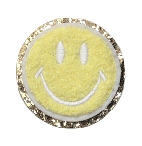 Wholesale Chenille <strong>Glitter</strong> Face Iron-On Embroidery Patches Heart Flower Eco-Friendly 1-3 Day Sample Time for Embroidered <strong>Jackets</strong> - Product Image 2