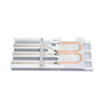 Dissipateur thermique en aluminium 6063 personnalisé avec caloduc, dissipateur thermique extrudé usiné CNC pour équipement industriel et châssis d'ordinateur