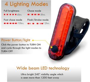 High Brightness COB LED Rear Bike <b>Light</b> Custom Logo 4 Modes <b>USB</b> <b>Rechargeable</b> Promotional Gift Reusable Cycling Safety Lamp - Product Image 3