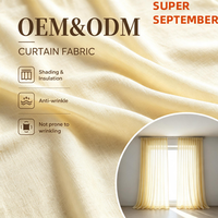 ColorsTex ODM OEM Tissu de rideau de fenêtre en polyester léger, uni, transparent, doux, en voile, vendu au mètre