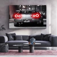 Panneau néon LED personnalisé JDM pour voiture de sport, peinture lumineuse, intensité réglable, affiche murale d'art automobile pour la décoration de la maison, de la chambre et de la salle de jeux