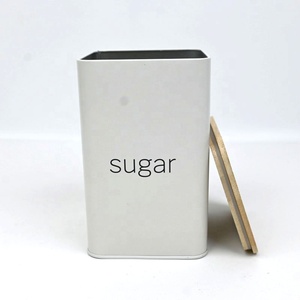 Ready Stock Metal Canister With Bamboo Lid Food Grade Airtight <b>Tin</b> <b>Storage</b> Jar For Tea Coffee Sugar Kitchen Food Container - Product Image 6