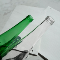 350ml 400ml 700ml 1000ml Bouteille de soda Bouteille de boisson pétillante Bouteille d'eau minérale plate en verre