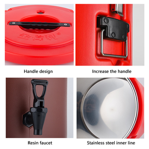 50L thương mại công suất lớn vòng hộp mát đôi Tường Cách Nhiệt Thùng thép không gỉ thực phẩm ấm hơn Xô đá - Product Image 4