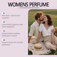 Parfum floral-fruchté pour femme, vaporisateur taille standard, senteur niche Jasmin-Floral Rose, notes douces et longue tenue, romantique