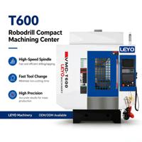 Centre d'usinage compact CNC LEYO T600 Robodrill, magasin d'outils haute vitesse BT30, production en série de petites pièces, taraudage, perçage