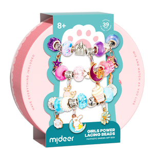 ลูกปัดร้อยเชือก Mideer Girls Power - กล่องของขวัญสวนแสนสนุก ชุดตกแต่ง DIY วัสดุลูกปัดสีทองแบบมอนเตสซอรี่ - Product Image 2
