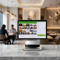 Terminal de point de vente Android 14 de bureau, écran tactile FHD 11 pouces, imprimante à découpe automatique 80 mm, station d'accueil magnétique – Meilleures ventes
