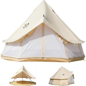 Carpa de campaña hexagonal ShinHye Bell Yurt Tent 420D de tela Oxford para 3 personas, impermeable, con salida para estufa. - Product Image 1