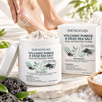 Gommage exfoliant bio fermenté avancé pour les pieds, pâte nettoyante adoucissante pour les talons au pierre ponce volcanique et au sel de la Mer Morte, fournisseur OEM