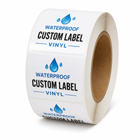 Rouleau d'étiquettes autocollantes en vinyle imperméable personnalisées, étiquettes imprimées brillantes pour bouteilles, bocaux, bougies, cosmétiques et emballages