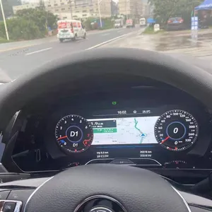 Speedometer LCD Cluster Instrumen Virtual Panel Dasbor 1920*720 untuk Volkswagen Tiguan 2017-2018 Dasbor Digital