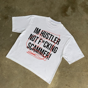 Envío de 7 días en stock, camisetas de gran tamaño con estampado personalizado para hombre, camiseta de hombro caído cuadrada en blanco, ropa de calle de peso pesado de algodón 100% - Product Image 1