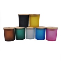 Bougies en cire de soja rondes, noires mates, effet béton, 150g, 200g, 300g, avec étiquette imprimée personnalisée unique, pots de 10 oz, vente en gros
