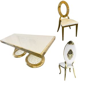 Mesa de Comedor Extensible y Plegable de Acero Inoxidable y Madera Contrachapada de 6 pies, Mesa de Comedor y de Póquer Combinada - Product Image 1