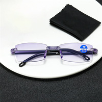 Lunettes de lecture classiques anti-lumière bleue, nouvelle monture pliable sans cadre, portables et réglables, vente en gros pour hommes et femmes