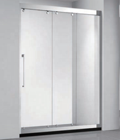 Porte coulissante moderne en aluminium sexy avec grande cabine de douche et garantie de 3 ans