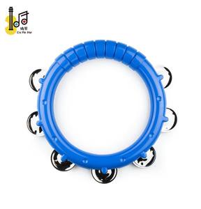 Juguete educativo Música Pandereta Percusión de mano <span class=keywords><strong>Instrumento</strong></span> musical Tamborin de mano Metal Jingles Regalo para niños y adultos Precio - Product Image 2