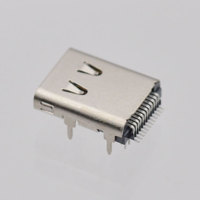 Connecteur USB Type C 24P femelle embarqué DIP SMT L=11.33mm Profondeur d'insertion 6.2mm Sans plaque de protection arrière