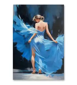 Pittura a olio originale cinese famoso pittore arancione ballerina di bellezza pittura a olio fatta a mano