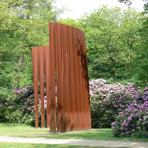 Corten Steel Fence Panel Outdoor Corten Stahl Bildschirm Corten Stahl Wellblech Sichtschutz zaun