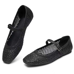 Comfort Breathable Woven <b>Flats</b> Mary Jane <b>Flats</b> Shoes Women Square Toe Ballet <b>Flats</b> Dressy <b>Flats</b> for Women - Product Image 1