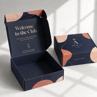 Boîte d'expédition en carton ondulé personnalisée, boîte à courrier pliable, boîte cadeau pour vêtements de marque de luxe, chaussettes, châles, foulards, emballage cadeau