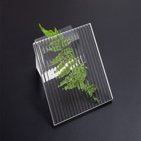 Feuille de polystyrène plastique à motif gaufré, feuille de polystyrène transparente, feuille de verre lenticulaire